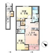 ソラーレ（東松山市松山町 アパートⅡ期新築工事）の間取り画像