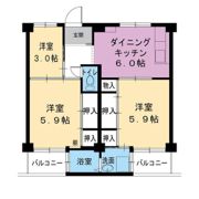 ビレッジハウス葛ノ葉2号棟の間取り画像
