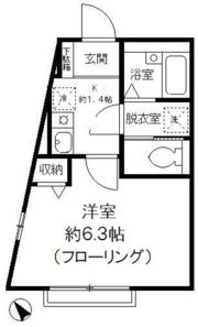 中野区弥生町1丁目 貸アパートの間取り画像