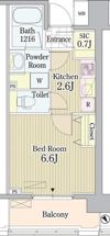PRIME URBAN 東中野 COURTの間取り画像
