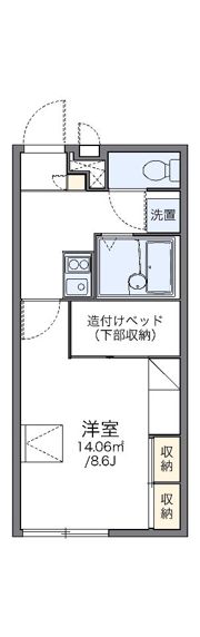レオパレスウエストバレーの間取り画像
