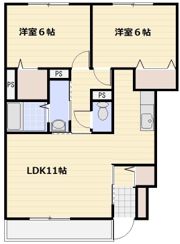 リバーパーク B棟の間取り画像