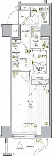 PREMIUM CUBE G 駒沢大学の間取り画像