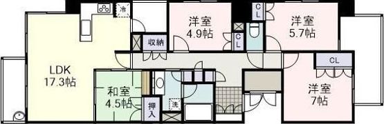 グランドメゾン静岡ザタワー 301の間取り画像