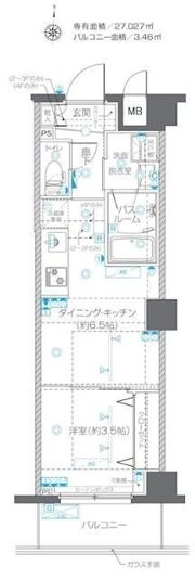 ZOOM中野Westの間取り画像