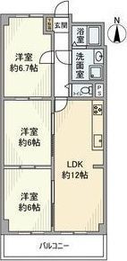 LCBコーポJ1号棟の間取り画像