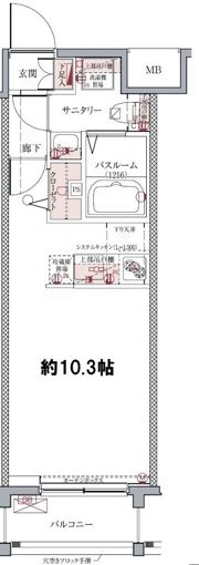ラグディア麻布十番の間取り画像