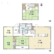 熊取町桜が丘1丁目戸建の間取り画像