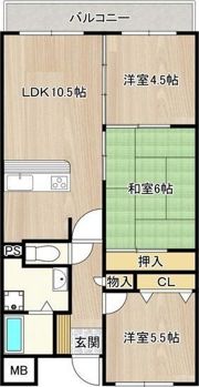 グリーングラス久米田の間取り画像