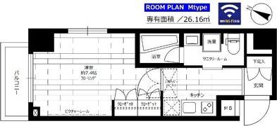 グランドコンシェルジュ大森本町Ⅱアジールコートの間取り画像