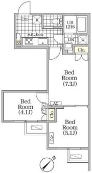 BRICK RESIDENCE 目黒本町の間取り画像