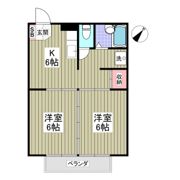 レオパレスクレストCの間取り画像