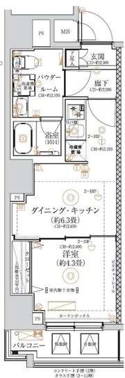 ガリシア森下Ⅵの間取り画像