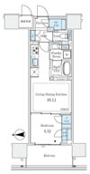 グランドシティタワー月島の間取り画像
