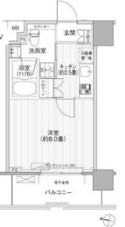 コスモグランス南品川の間取り画像