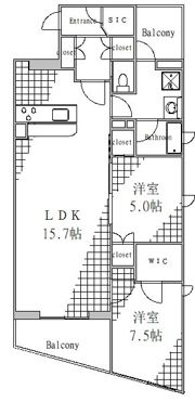 エステート南砂福島橋の間取り画像