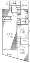 エステート南砂福島橋の間取り画像