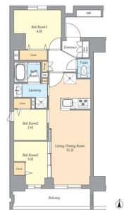 リテラス菊川の間取り画像
