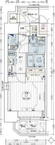 エステムコート名古屋新栄Ⅲグローリィの間取り画像