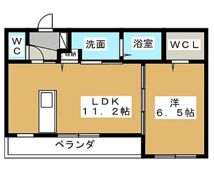 バーディ豊田Ⅰの間取り画像