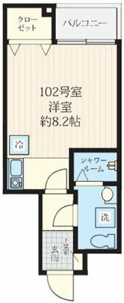フォセット新大橋の間取り画像