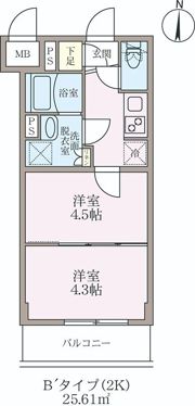 ラヴィエール住吉駅前の間取り画像