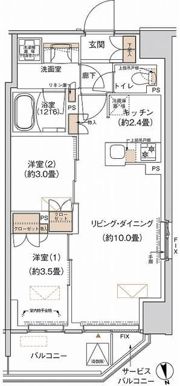 プライムネクサス大森北の間取り画像