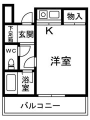 ﾌﾟﾚｽﾃｰｼﾞﾌｼﾞ久米田壱番館の間取り画像