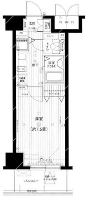メインステージ五反田駅前の間取り画像