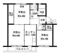 ビレッジハウス志染12号棟の間取り画像