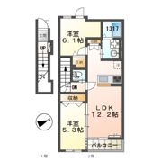 エール 藤の間取り画像