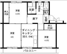 ビレッジハウス志染3号棟の間取り画像