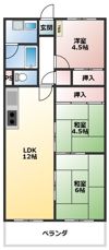 サンハイツ土山明石市二見町西二見の間取り画像