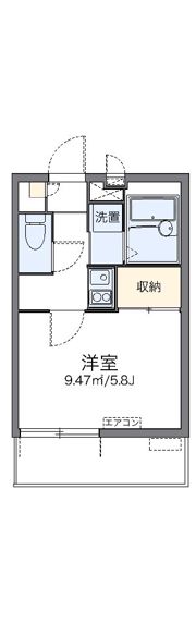 レオパレスパルフェタムール北沢の間取り画像