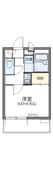 レオパレスパルフェタムール北沢の間取り画像