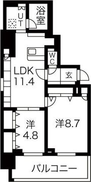 ルシェット白川公園の間取り画像