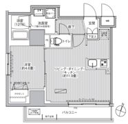 グラン，フォークス神田イーストタワーの間取り画像