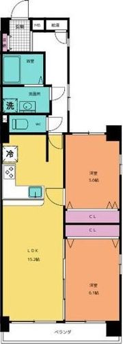 ライオンズマンション栄第2の間取り画像