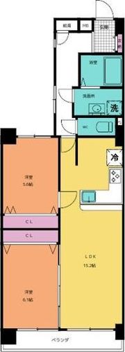 ライオンズマンション栄第2の間取り画像