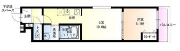 フジパレス助松町Ⅰ番館の間取り画像