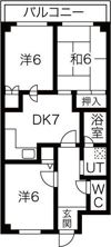 ウォーク羽衣の間取り画像