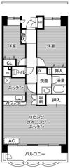 ビレッジハウス東松山タワー1号棟の間取り画像
