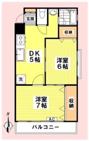 宇佐見マンションの間取り画像
