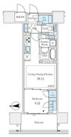 グランドシティタワー月島の間取り画像