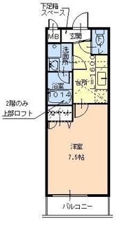 パルコート清水Ⅱ番館の間取り画像