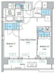 プレディアコート三軒茶屋の間取り画像