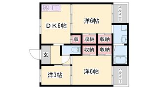 ビレッジハウス宮の前 3の間取り画像