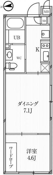 ルクレ高田馬場の間取り画像