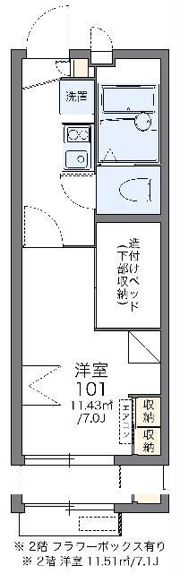 レオパレスフリージアの間取り画像