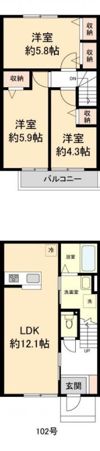 グリシーナⅠの間取り画像